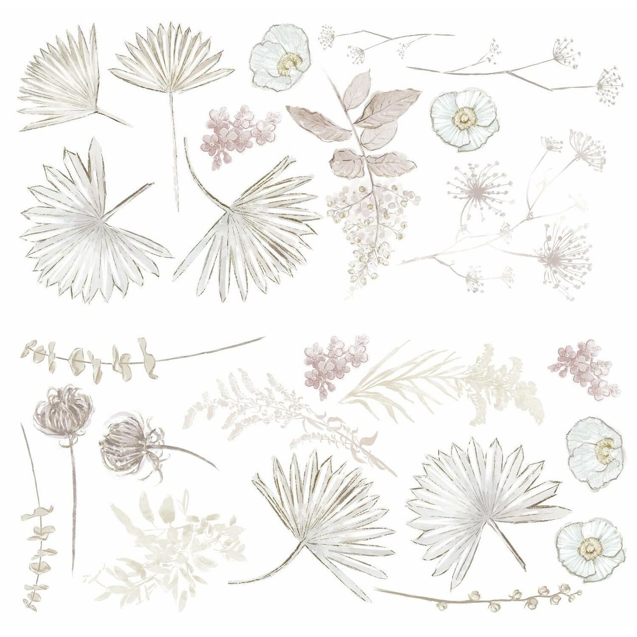 RoomMates Desert Sun Palm Leaf & Floral Peel & Stick Giant Decals